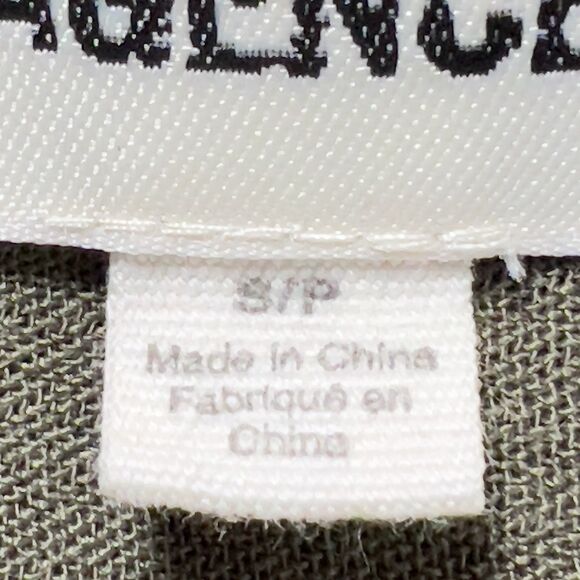 L'agence Rivi Midi Shirt Dress Womens Sz SP Olive Green 3/4 Sleeve No Belt - Picture 5 of 9